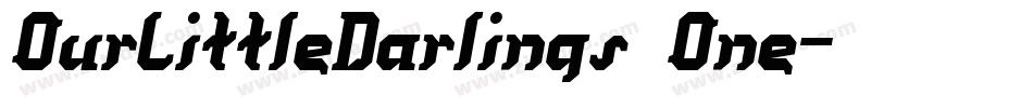 OurLittleDarlings One字体转换